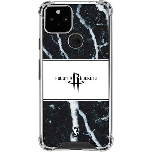 NBA Houston Rockets Marble Google Pixel 5 Clear Case
